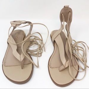 Aldo nude lace up sandals